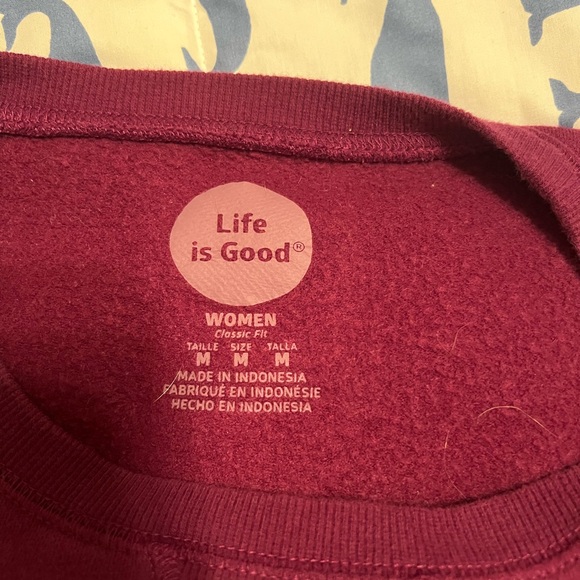 Life is Good fleece sweatshirt - Picture 3 of 4